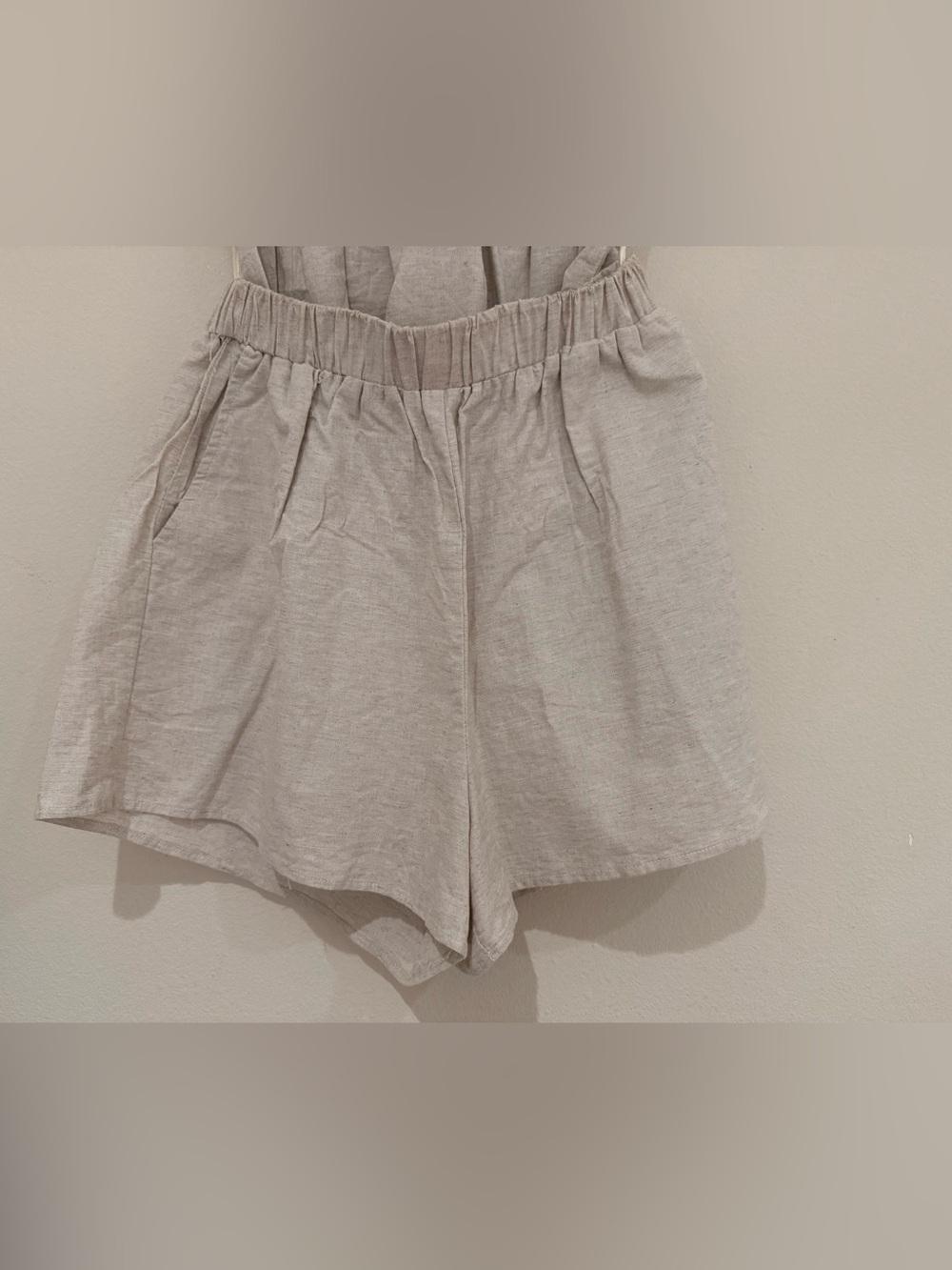 Linen Strapless Smocked Ruffle Short Set Size Medium - Picture 7 of 10